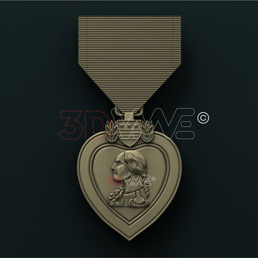 PURPLE HEART 3D STL 3DWave